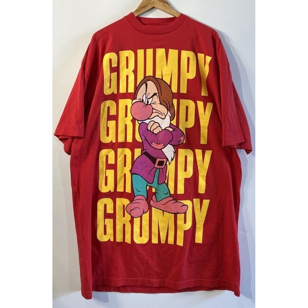 RARE Vintage 90s Disney Store 2 Sided Grumpy OSFA Long T Shirt Night Shirt USA